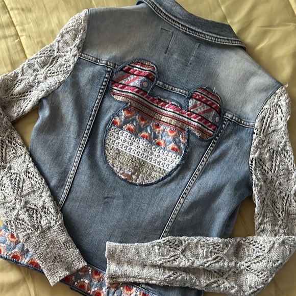 Desigual Women's Mickey Sequin Denim Jacket - Picture 3 of 8